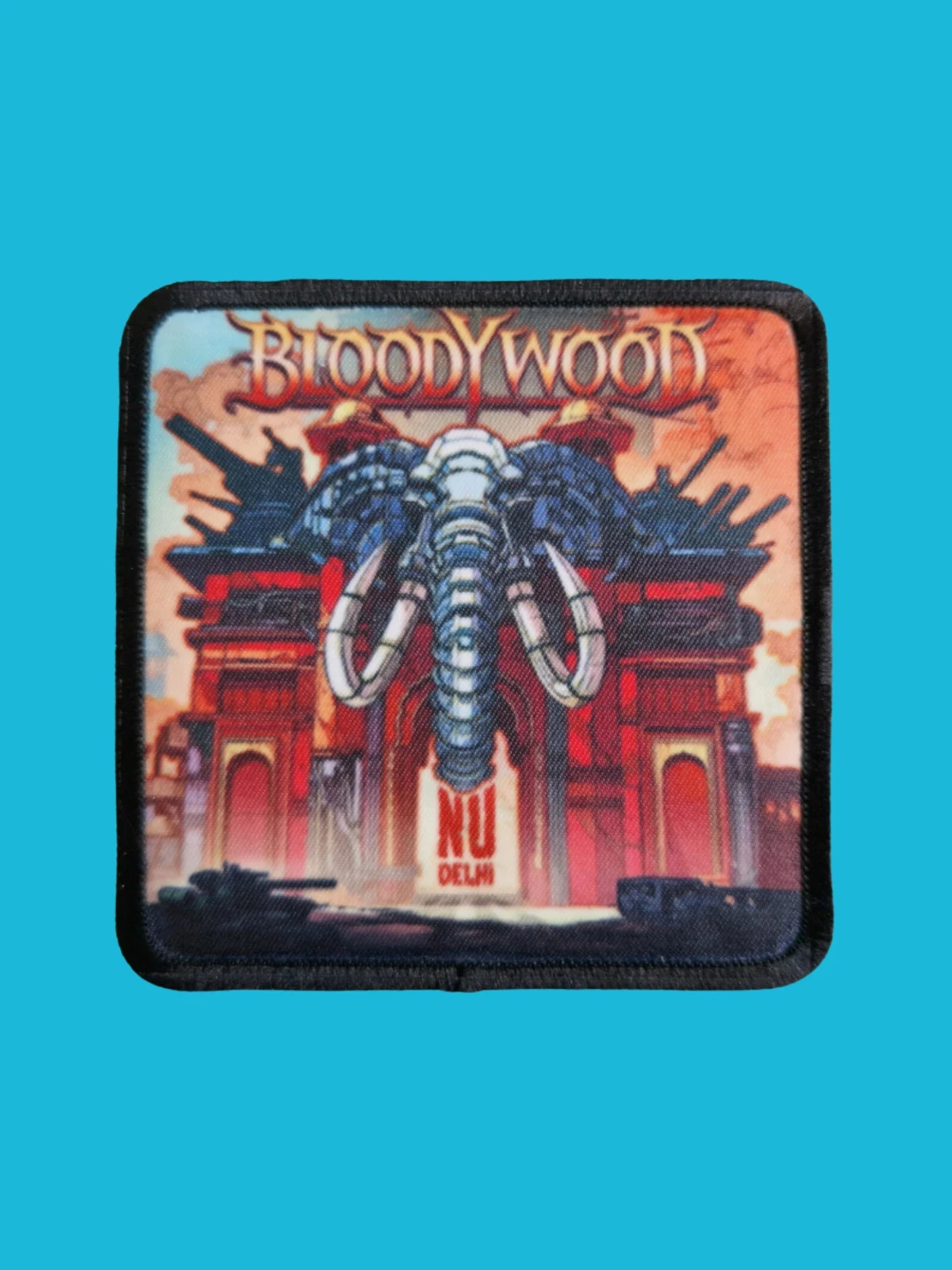 Patch Bloodywood - Nu Delhi - Imprimé - Carré de 7,5 x 7,5 centimètres